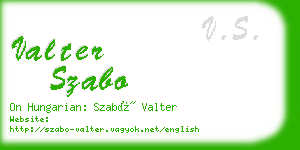 valter szabo business card